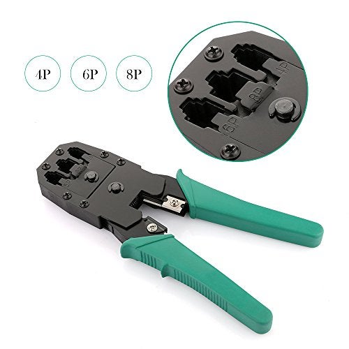 FENTICO Network Crimper, Cable Stripper Cutter - RJ11 RJ12 RJ45 Connector Crimper Pliers, for Network and Telephone Cables, Ethernet Crimping Hand Tools - Image 4
