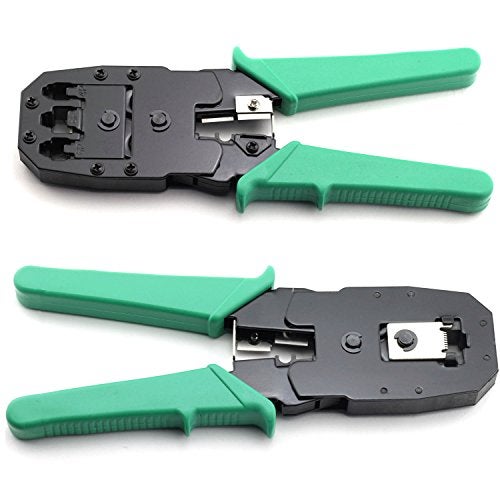 FENTICO Network Crimper, Cable Stripper Cutter - RJ11 RJ12 RJ45 Connector Crimper Pliers, for Network and Telephone Cables, Ethernet Crimping Hand Tools - Image 2