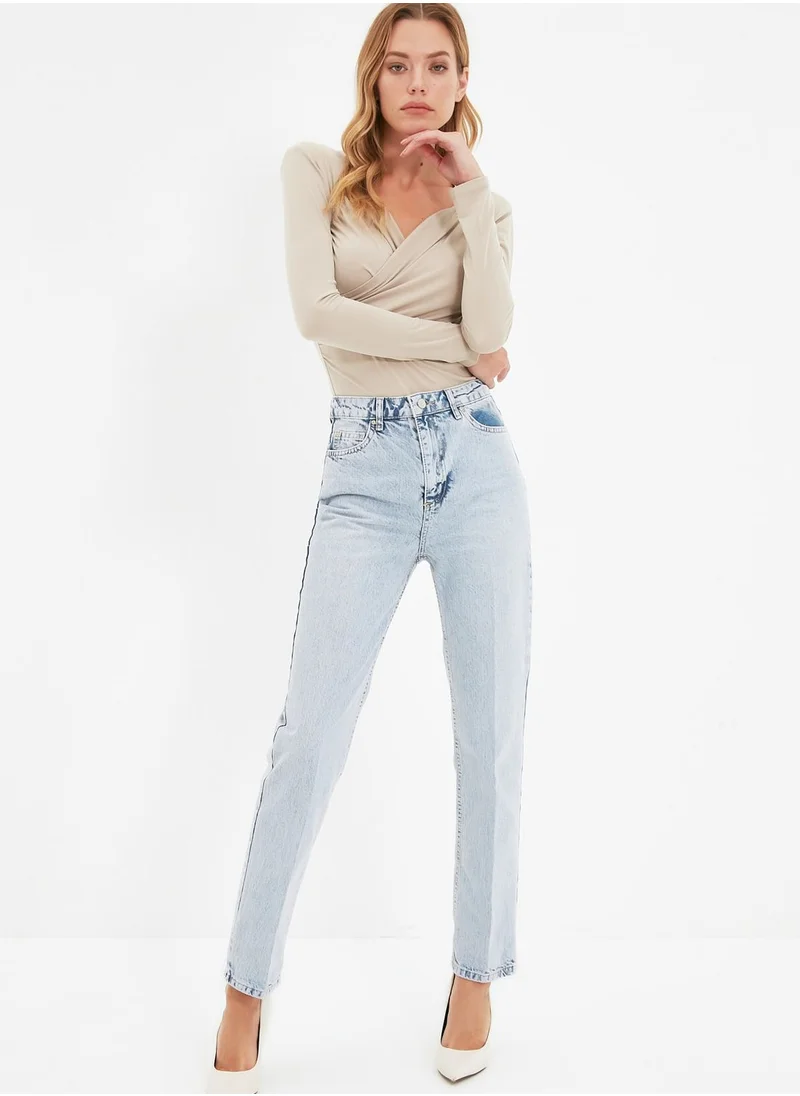 trendyol High Waist Straight Jeans