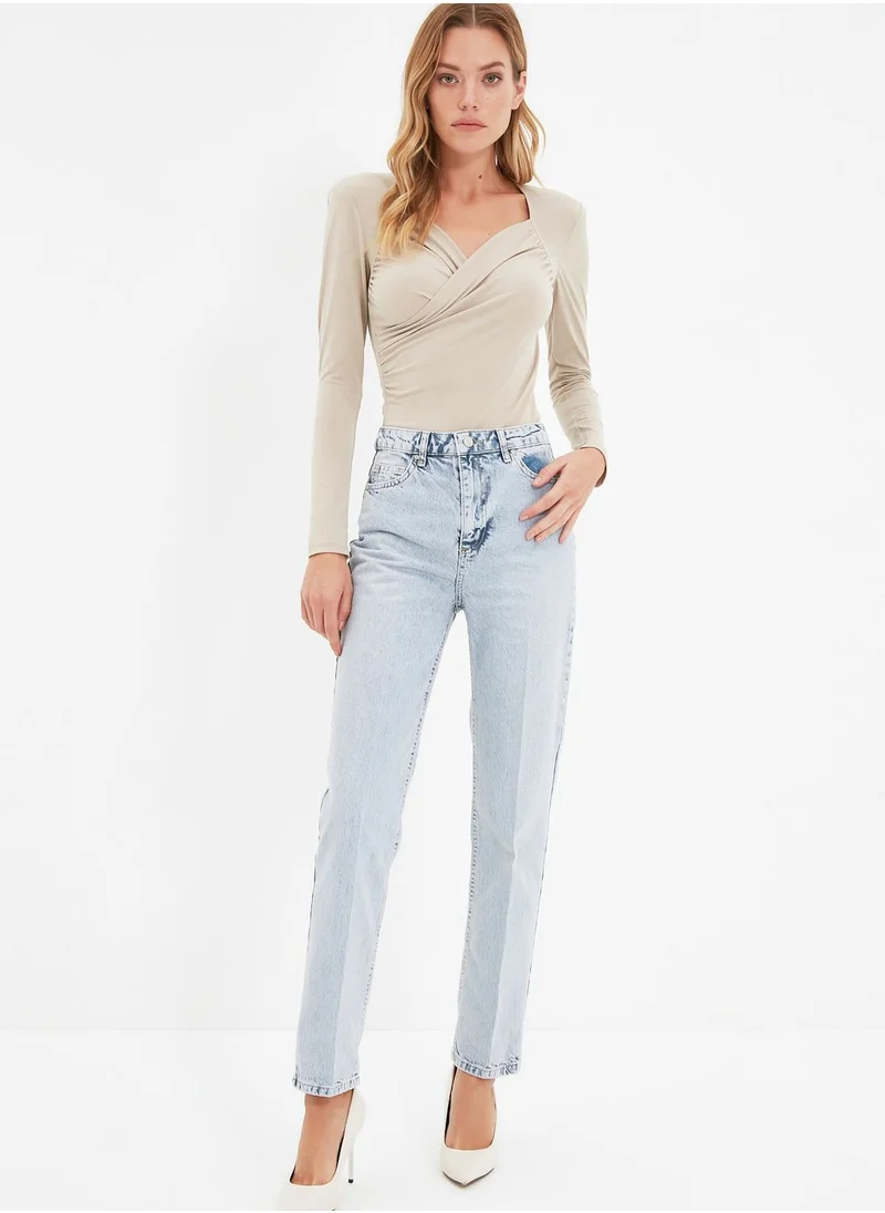 trendyol High Waist Straight Jeans