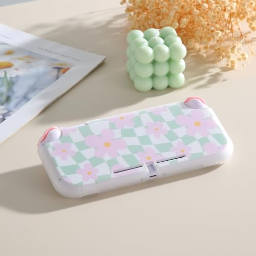CasosexploreLab Case for Nintendo Switch Lite Protective Accessories Soft Silicone Cover Shell Compatible ONLY for Switch Lite Sage Green Checker Anti-Drop Shock Proof Aesthetic Protector - Image 5
