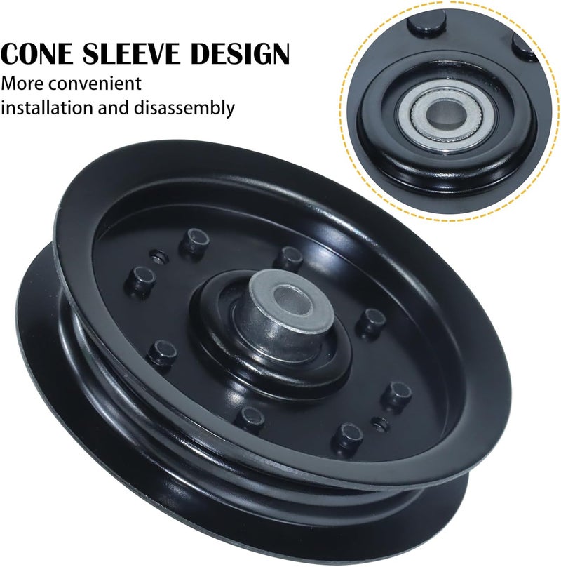 BOSFLAG 2 Pack 756-04129b Idler Pulley Replaces Cub Cadet 756-04129 Idler Pulley 756 04129 Idler Pulley 756-04129b Pulley 756-04129c, 956-04129, 753-08171 Idler Pulley Kit, Cub Cadet rzt50 Pulley - Image 3