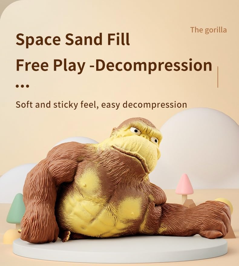 AWH Squishy Monkey Toy - Stretchy Gorilla Figure for Stress Relief and Decompression - Image 4