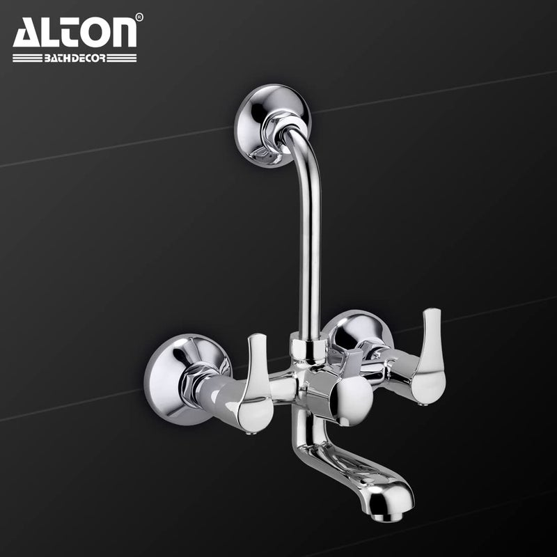 ALTON ESA9325 Brass Wall Mixer With 3Function 4INCH Overhead Shower Set and 190mm Bend Pipe Chrome - Image 5
