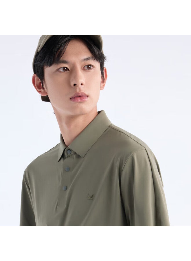 Joeone Men's Short-sleeve Polo Shirt, Moisture-wicking Quick-dry 7a Antibacterial Polo Shirt, Summer High-elasticity Short-sleeve T-shirt For Me - Image 2