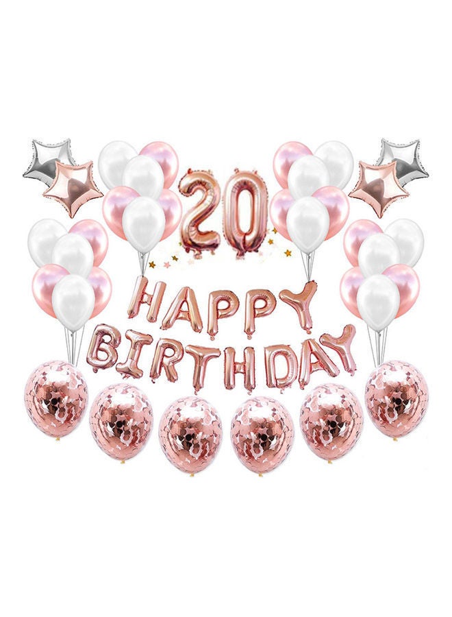 نيبمينينت مجموعة بالونات وقصاصات ورق ملون مطبوع عليها عبارة Happy Birthday