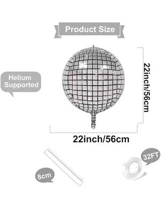 Mirror Balloons, 10 Pcs Disco Balloons for 70s Party Decorations 22 Inches Disco Dance Decorations Birthday Wedding Graduation Party Supplies - view 4