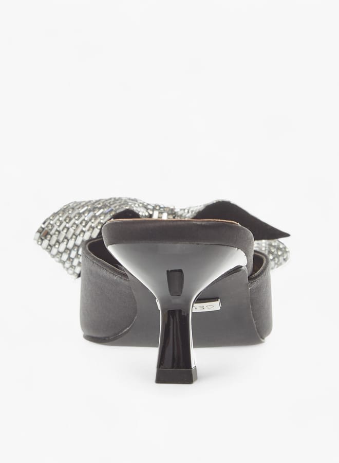 سيليست حذاء نسائي سهل الارتداء بكعب هريرة مزين بفيونكة - Image 5