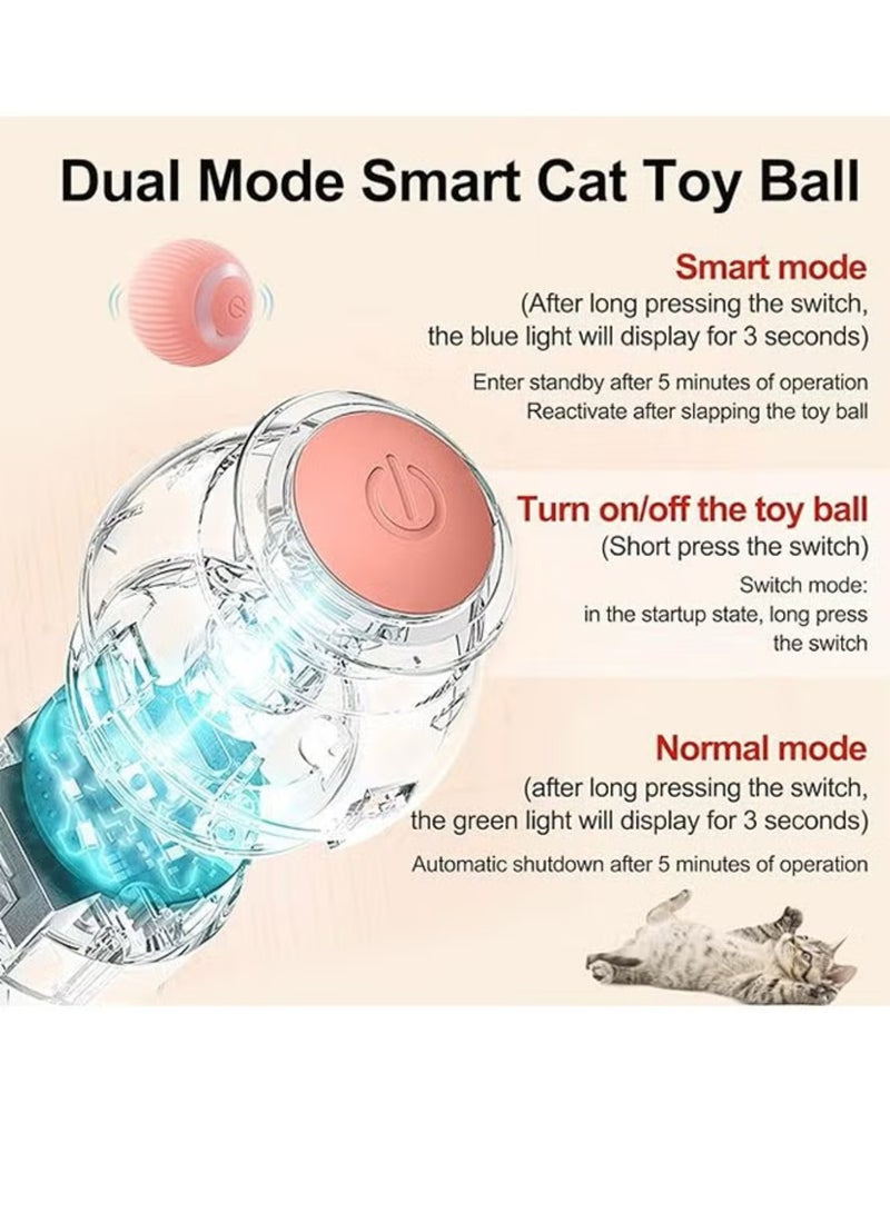 Interactive Cat Ball Toy, Intelligent Indoor Automatic Moving Ball Puzzle Dispel Boredom USB Charging Pet Toy - Image 2
