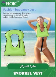 GROIC Snorkel Life Vest for Adults, Inflatable Adjustable Safety Snorkeling Jackets Swimming Diving Surfing Water Sports, Fun Portable Swim  - Image 5