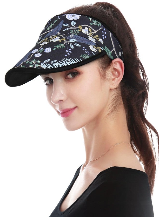Alnorm Satin Lined Visor with Velcro for Summer UV Protection Sun Hat for Outdoors, Gray Pattern, One size - Image 3