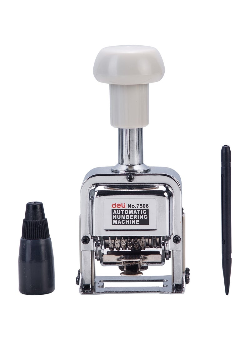 ديليE7506 آلة ترقيم بـ6 أرقام، بيضاء – مثالية لتصنيف المكتب والترقيم - Image 4