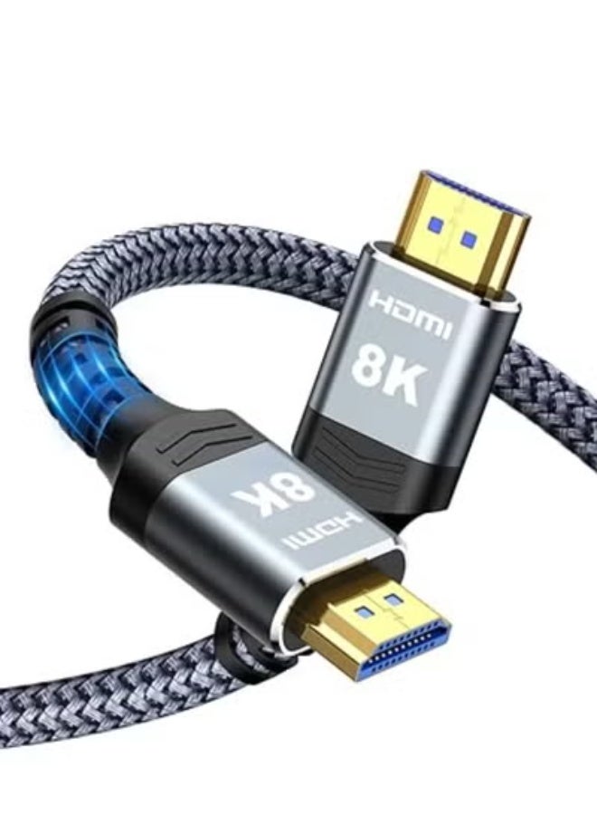 كابل HDMI 2.1 فايبر أوبتيك بطول 200 قدم – فائق السرعة 48 جيجابت – مرن ومضفر لدقة 4K@120Hz، HDR و3D - Image 1