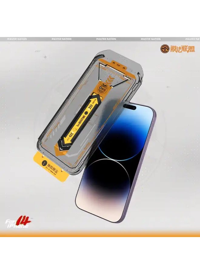 TGVI'S - TGVIS screen MASTER NATION 2.5D Screen Printing Tempered Glass for iPhone 14 Pro - Image 1