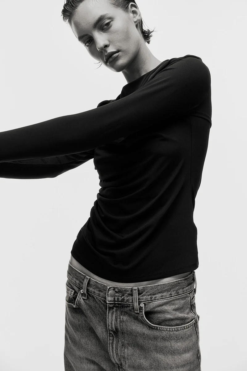 H&M Draped jersey top