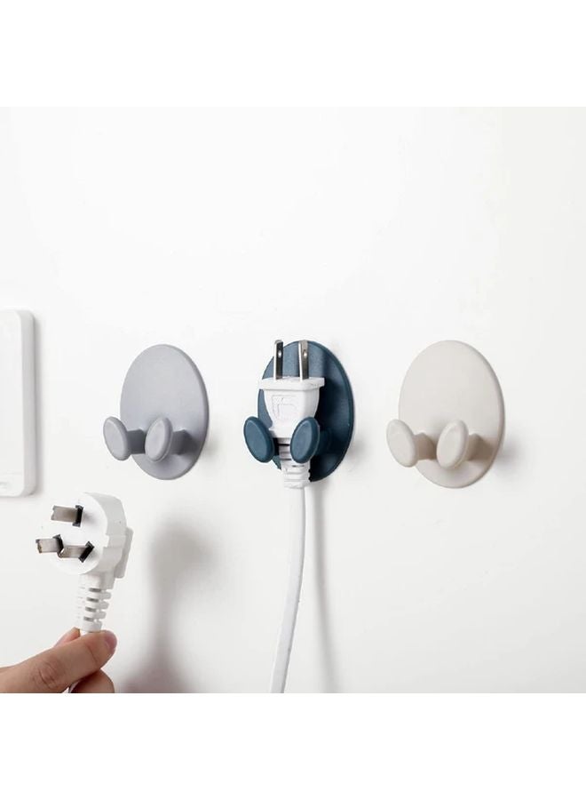 Set of 2 Gray Power Plug Socket Hooks for Wall Decoration and Home Organization - Image 4
