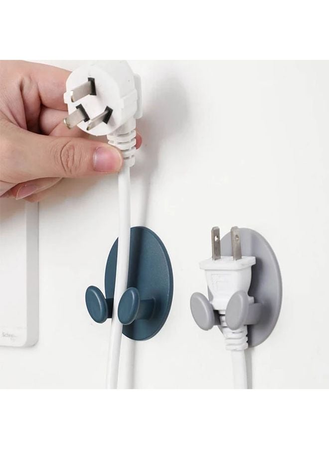 Set of 2 Gray Power Plug Socket Hooks for Wall Decoration and Home Organization - Image 2