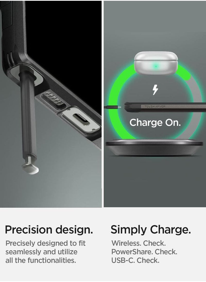 Spigen - Tough Armor for Samsung Galaxy S23 ULTRA Case Cover with Extreme Impact Foam - Gunmetal - Image 1