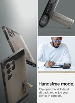 Spigen غطاء حماية متين لهاتف سامسونج جالاكسي S23 الترا مع رغوة شديدة التأثير - جونميتال  - Image 3