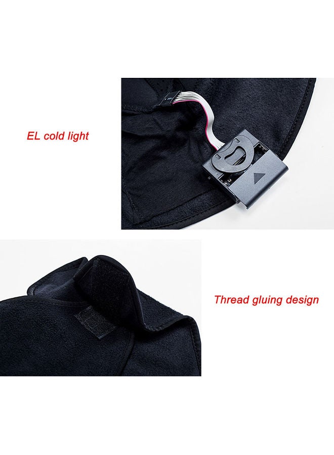 قناع تنكري بإضاءة LED للحفلات التنكرية وال أسود 20.00 x 8.00 x 14.00سم - Image 2