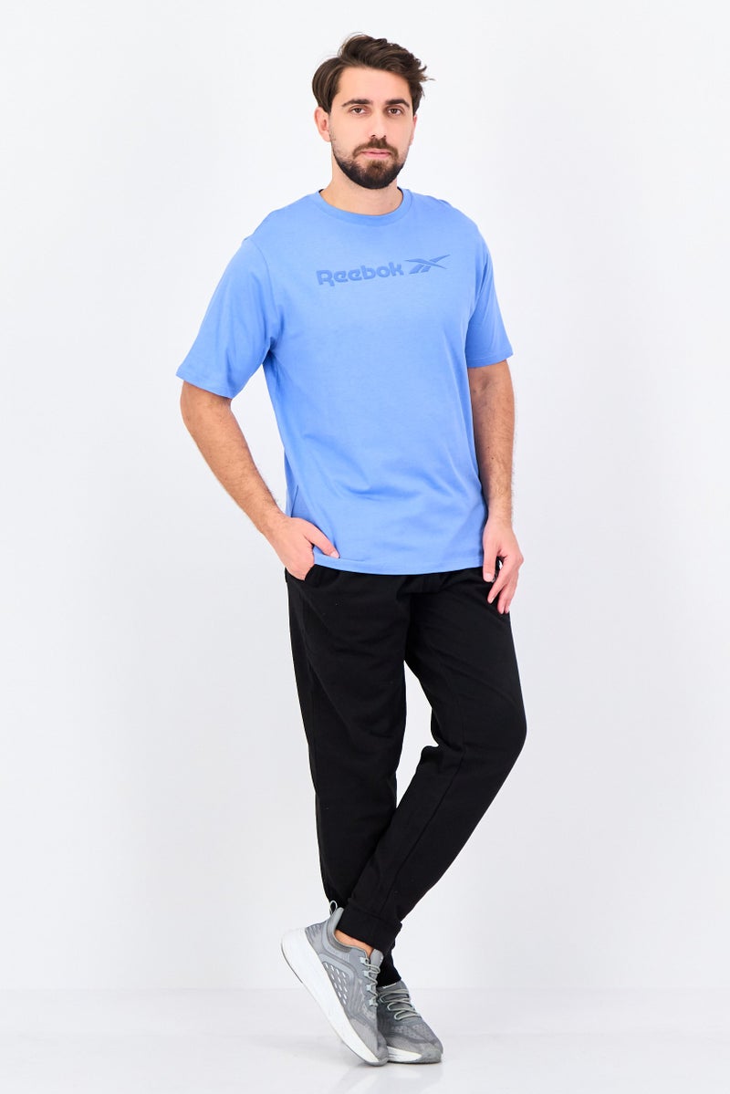 Reebok Men Sportswear Fit Short Sleeve Outdoor T-Shirt, Blue - Image 2