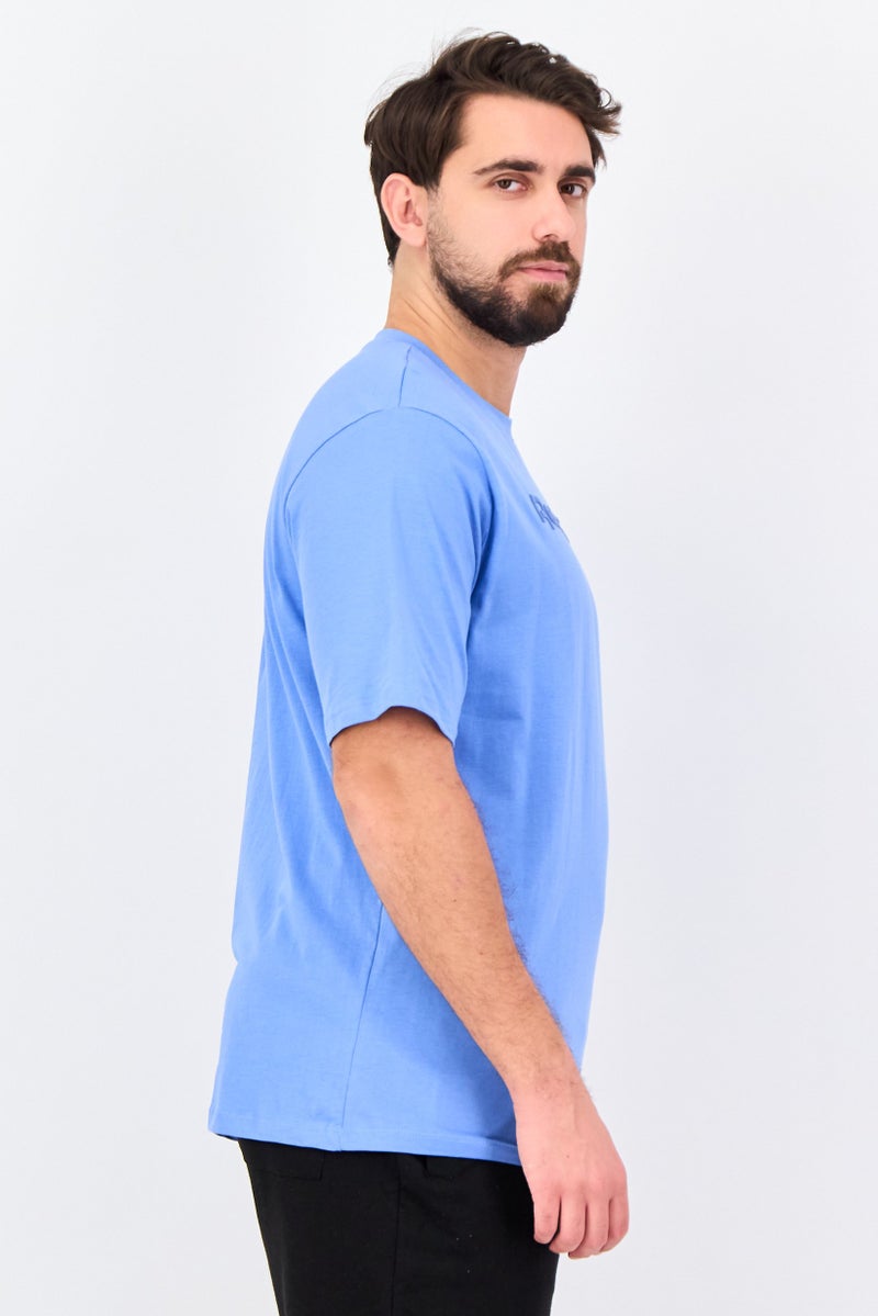 Reebok Men Sportswear Fit Short Sleeve Outdoor T-Shirt, Blue - Image 4