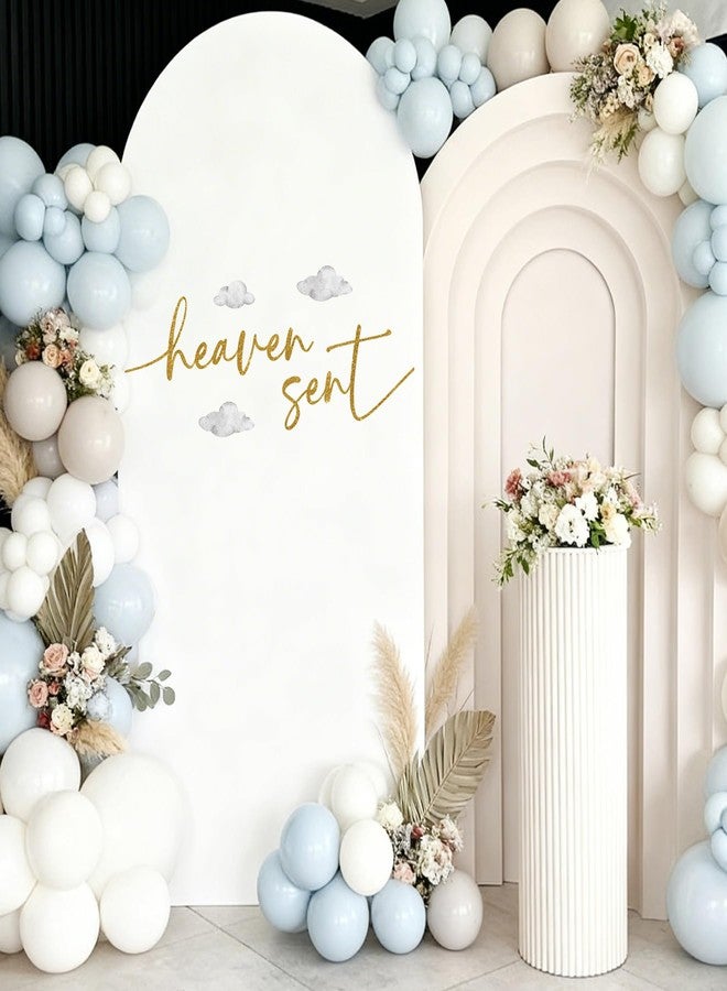 Dvehdbay Heaven Sent Baby Shower Decorations - Heaven Sent Sign for Backdrop Balloons Arch, Gold Heavenly Birthday Party Decorations, Cloud Gender Reveal Decorations, 1st Party Supplies Banner for Girl Boy - Image 2
