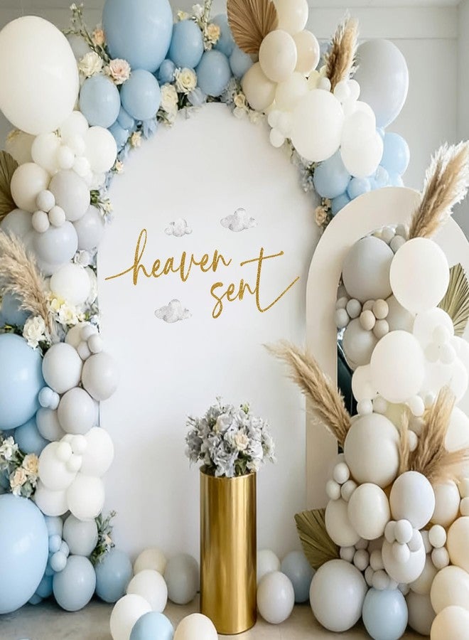 Dvehdbay Heaven Sent Baby Shower Decorations - Heaven Sent Sign for Backdrop Balloons Arch, Gold Heavenly Birthday Party Decorations, Cloud Gender Reveal Decorations, 1st Party Supplies Banner for Girl Boy - Image 3