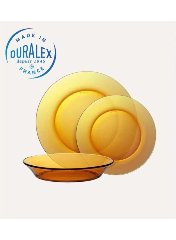 دوراليكس طقم سفرة أواني زجاجية فرنسي فاخر بلون العسلي – 44 قطعة من Duralex - Image 2