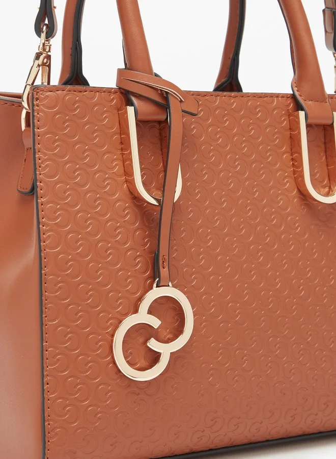 سيليست Women's Monogram Embossed Tote Bag with Detachable Strap