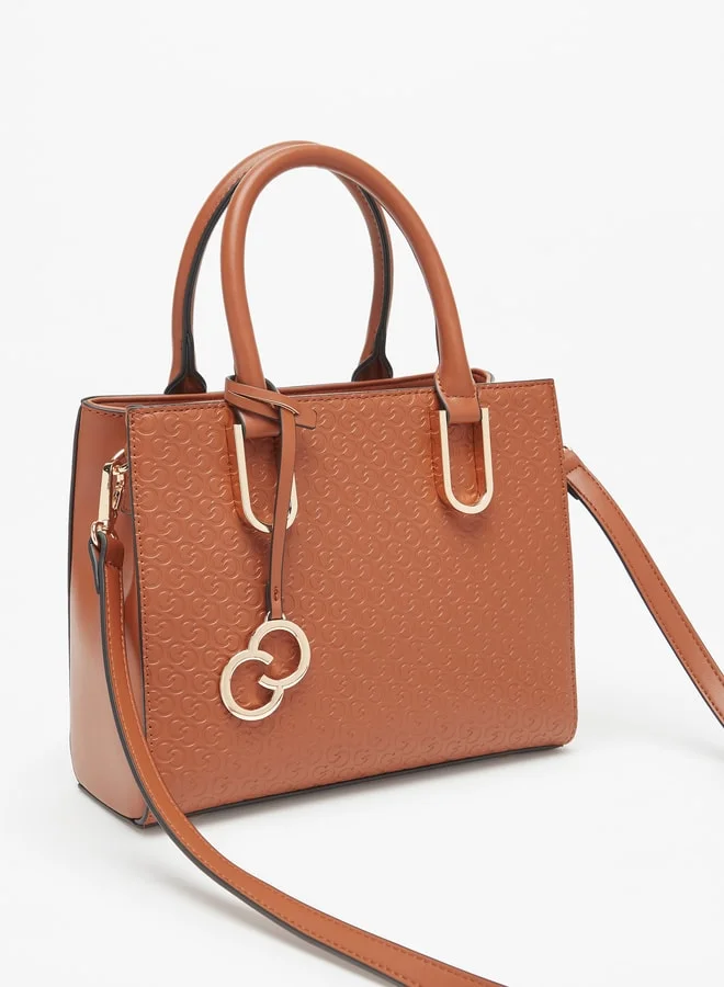 سيليست Women's Monogram Embossed Tote Bag with Detachable Strap