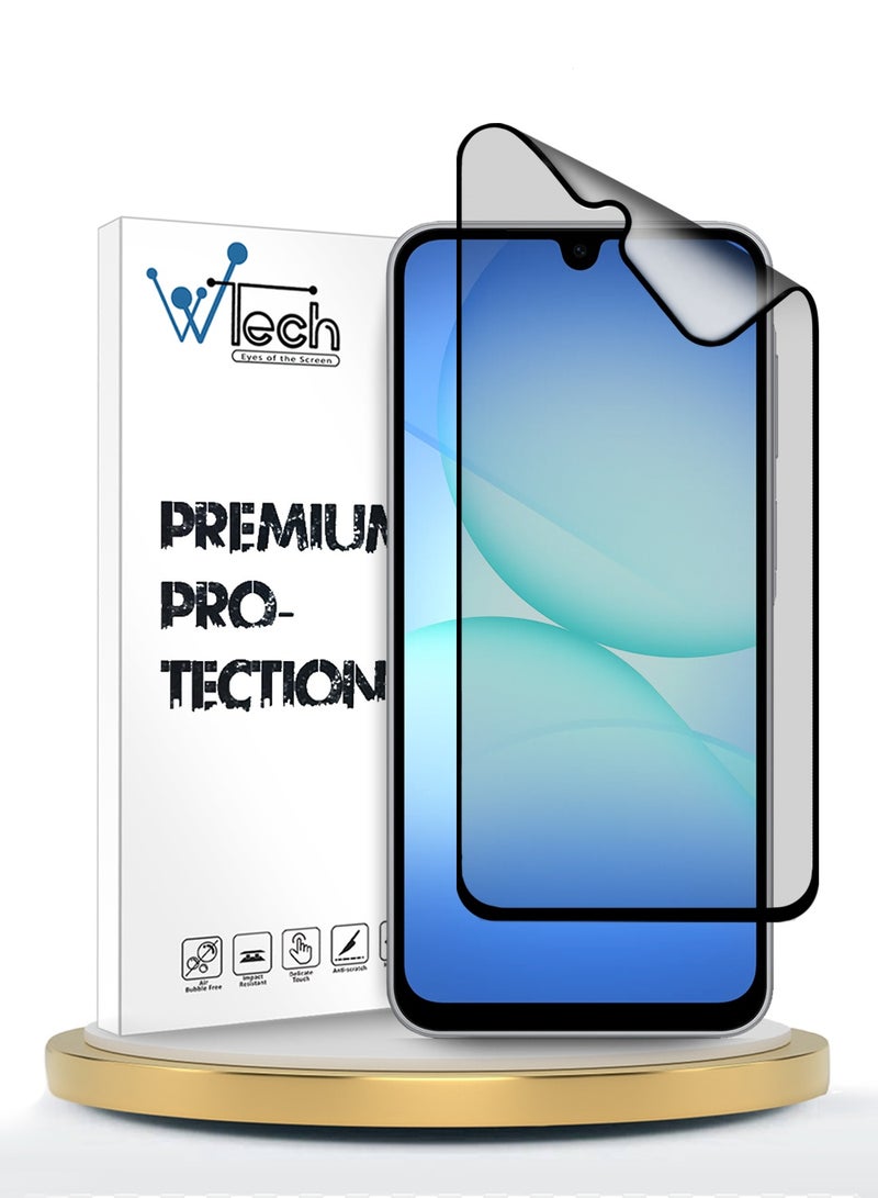 دبليو تيك حماية شاشة مرنة كاملة من السيراميك النانوي Premium لجهاز Samsung Galaxy A17 5G 2025 بغطاء كامل ومادة لاصقة كاملة (MSCNMN) - شفاف/أسود - Image 1