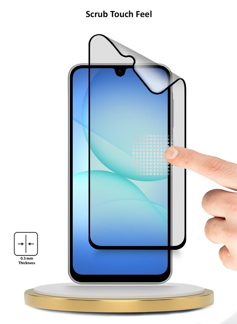 دبليو تيك حماية شاشة مرنة كاملة من السيراميك النانوي Premium لجهاز Samsung Galaxy A17 5G 2025 بغطاء كامل ومادة لاصقة كاملة (MSCNMN) - شفاف/أسود - Image 4