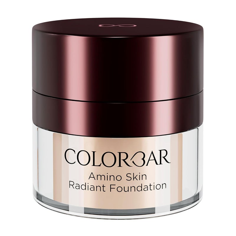 Colorbar Amino Skin Radiant Foundation  Liquid Foundation Makeup  Medium to Full Buildable Coverage Hydrating Foundation  005 Sand Medium  05 oz