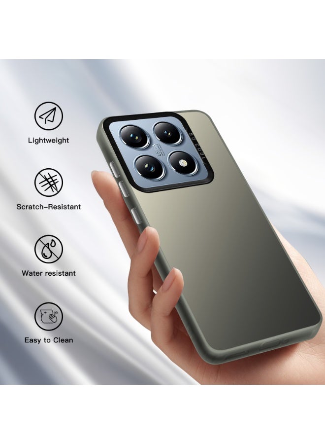 LiuShan Xiaomi 14T Pro 5G Case, Slim TPU Bumper Phone Cover,360°Full Body Shockproof Protective Phone Case for Xiaomi 14T Pro 5G Gray - Image 3