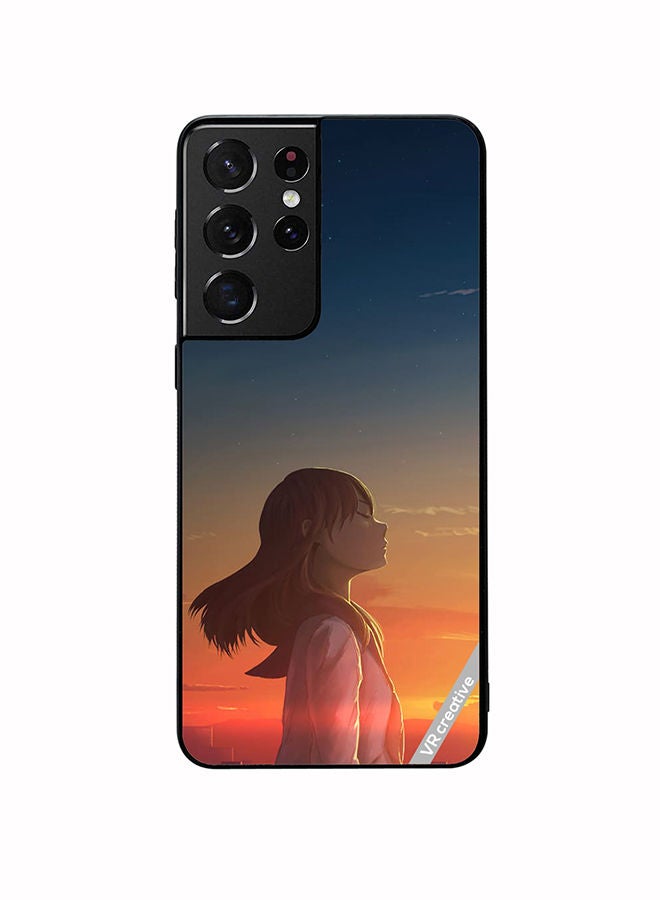 VR CREATIVE Protective Case Cover For Samsung Galaxy S21 Ultra 5G Girl1 Design Multicolour - Image 1