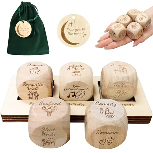 safoezy Valentines Day Gifts for Him Her Men Women Husband WifesFood DiceWedding for Men Women Him Her Gag Gifts Funny Gifts Date Night DiceCouples GiftsDinner Dice Couples Games - Image 1