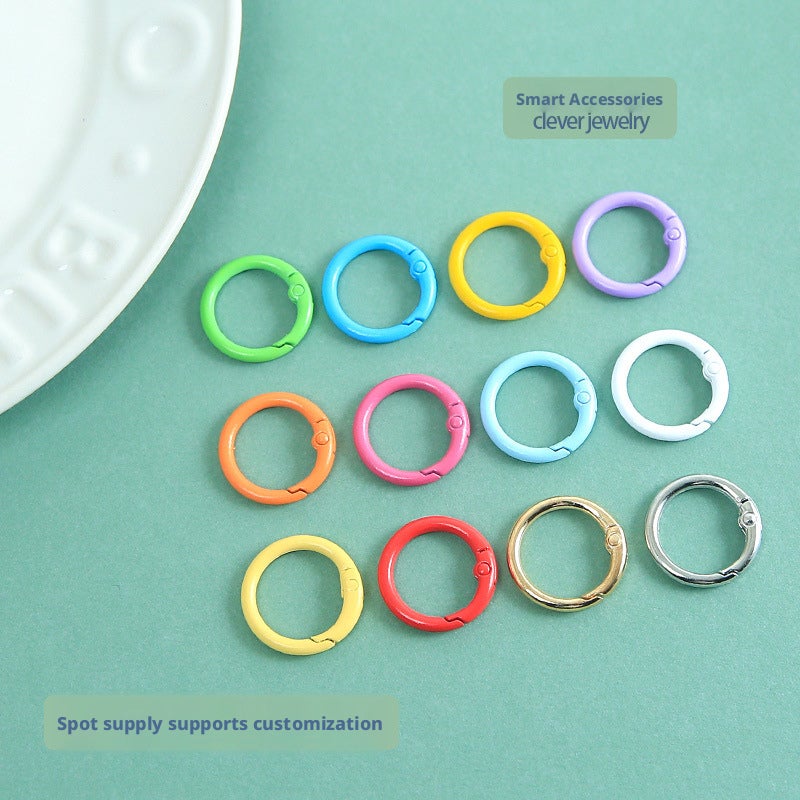 23mm Alloy Spring Buckle Keychain for DIY - Image 1