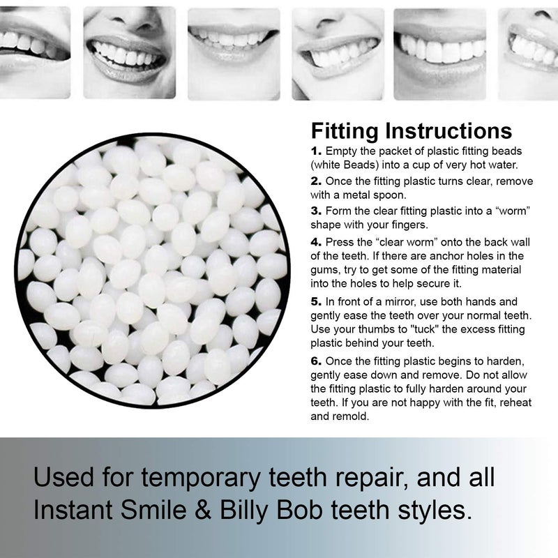 Instant Smile 8 Packages of Instant Smile Billy Bob Replacement Thermal Adhesive Fitting Beads for Fake Teeth - Image 4