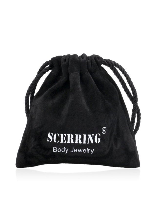 SCERRING 6 أزواج 14G حلقات شفاه من الفولاذ المقاوم للصدأ 2mm 3mm 4mm مع CZ شفاف مزودة بخيوط داخلية - فضي - Image 4