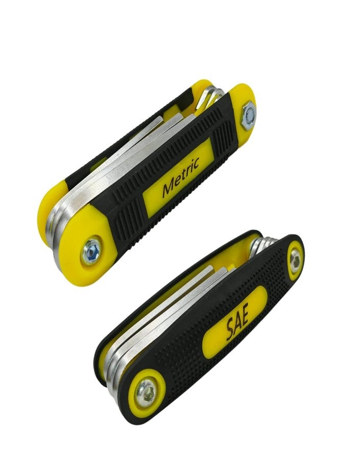 warmtree 17-Piece Folding Allen Wrench Set | Metric & SAE Sizes | 2-Pack Portable Hex Tool for Home Repair & Professional Use - Image 1