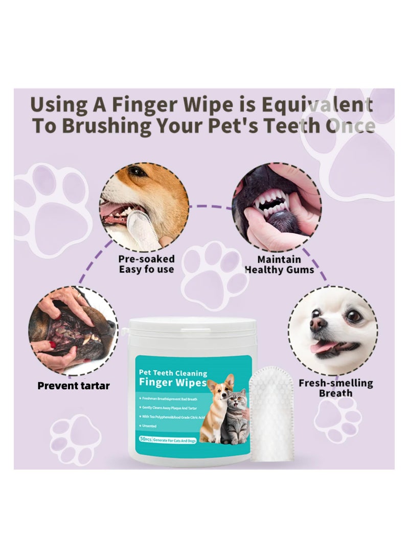 KASTWAVE Pet Teeth Cleaning Finger Wipes for Dogs & Cats, Reduces Plaque & Tartar, Freshens Breath, No Rinse Finger Toothbrush, Comfortable Grooming, Dental and Gum Care for Pet, 3Pcs - Image 3