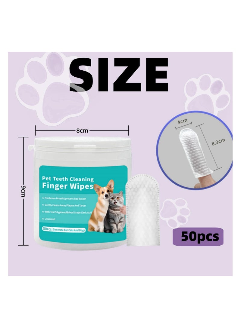 KASTWAVE Pet Teeth Cleaning Finger Wipes for Dogs & Cats, Reduces Plaque & Tartar, Freshens Breath, No Rinse Finger Toothbrush, Comfortable Grooming, Dental and Gum Care for Pet, 3Pcs - Image 5