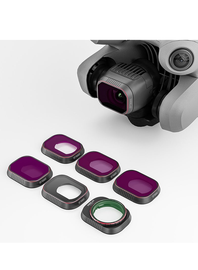 6-Pack ND Filters Set for DJI Mini 4 Pro, Multi-Coated ND8, ND16, ND32, ND64, ND256 and CPL Filters for Stunning Aerial Photography - Image 1