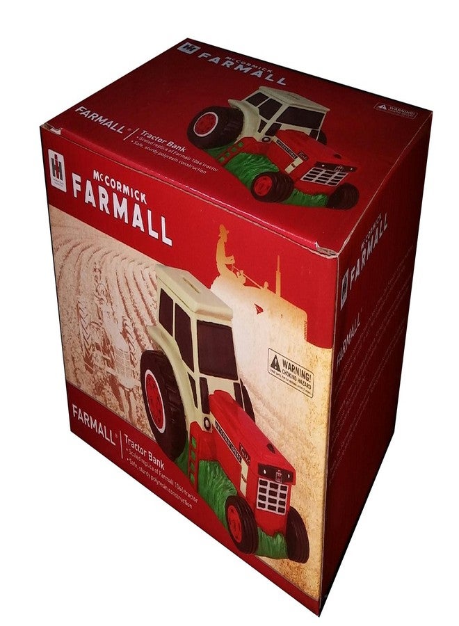Farmall Ruksikhao Polyresin Red/White International Harvester Tractor Bank - Image 3