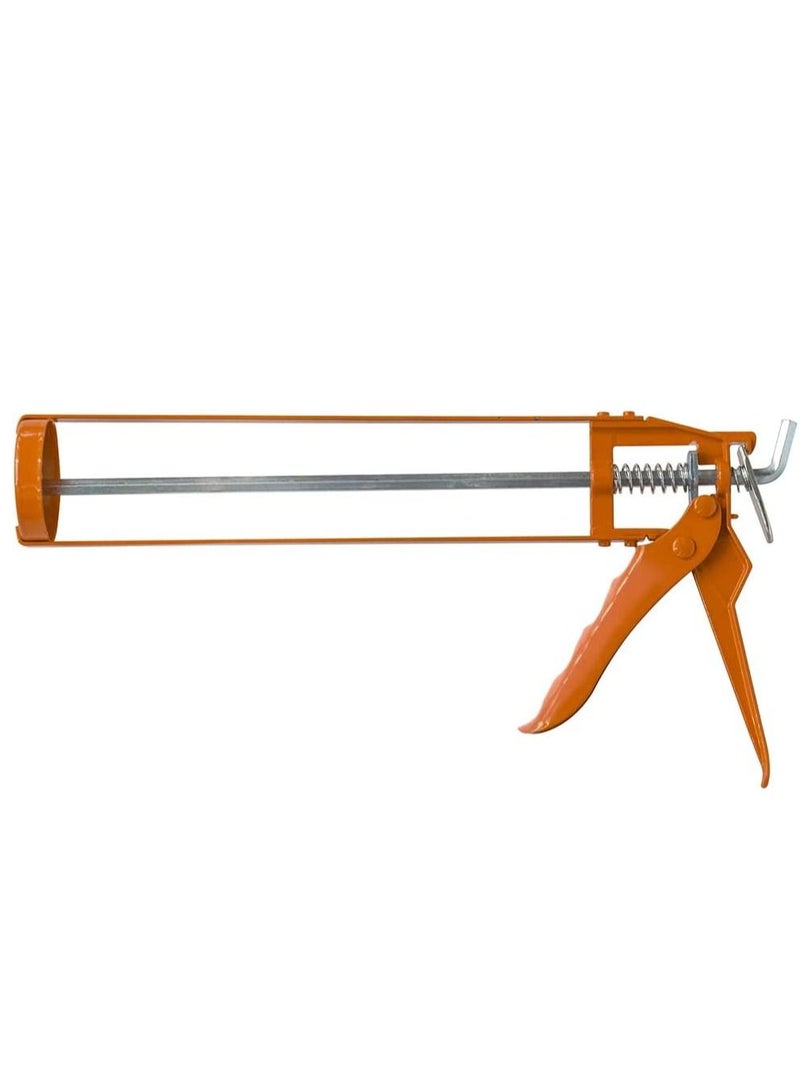 RACO RACO General Purpose Silicone Gun, Suitable for Home & Office use with 10:1 Thrust Ratio, Metal Caulking Gun with Quick Release Plate for Adhesives, Caulk, Silicone, and other Cartridges  - Image 1