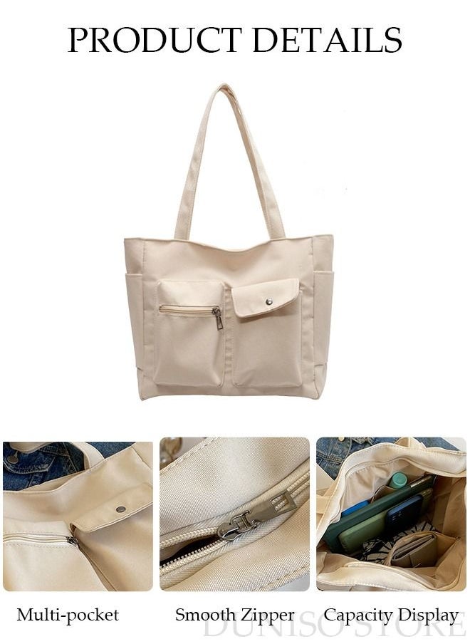 DUNISO - Women's Shoulder Tote Bag Canvas Handbag For Women Large Capacity Bucket Bag Fashionable Travel Messenger Shoulder Bag For Ladies Girls College Students - Image 1