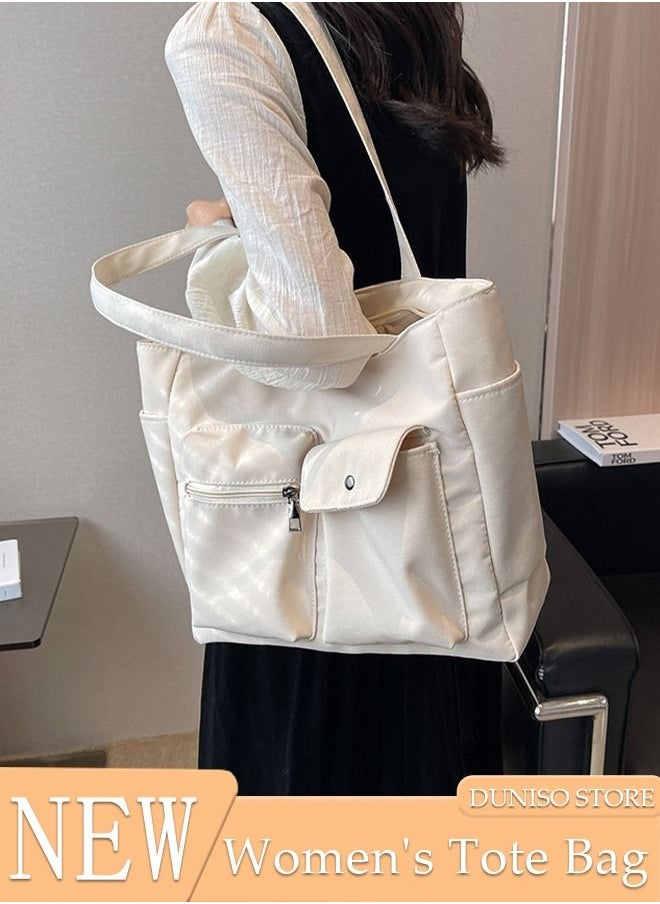 DUNISO - Women's Shoulder Tote Bag Canvas Handbag For Women Large Capacity Bucket Bag Fashionable Travel Messenger Shoulder Bag For Ladies Girls College Students - Image 1