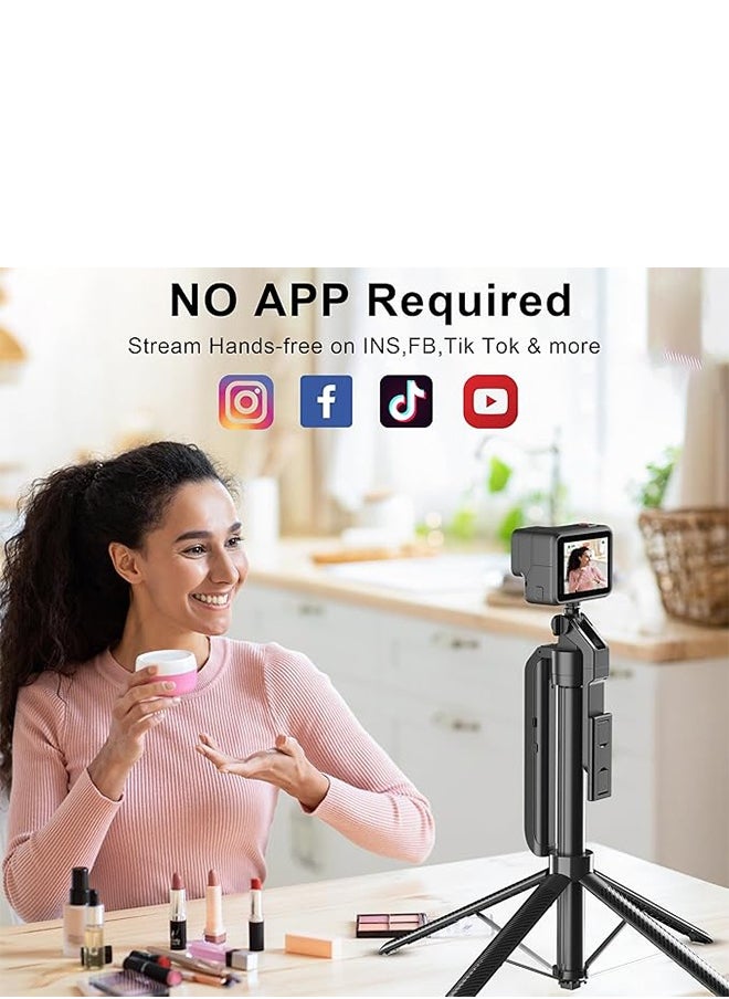 ماركة غير محددة Auto Face Tracking Tripod for iPhone, GoPro, Camera, Extendable 360° Rotation Phone Tripod Stand with Remote, Gesture Control Phone Holder for Video Recording, Vlog, Live Streaming, TIK Tok  - Image 4
