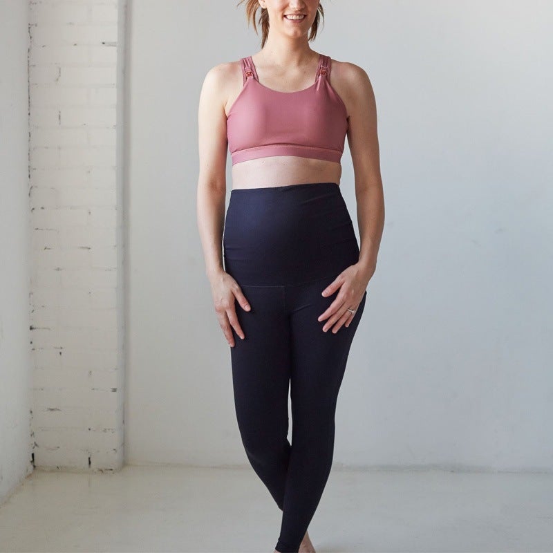 2019 AliExpress popular new products WISH pregnant women yoga pants sports fitness pregnant women pants INS hot black M - Image 3